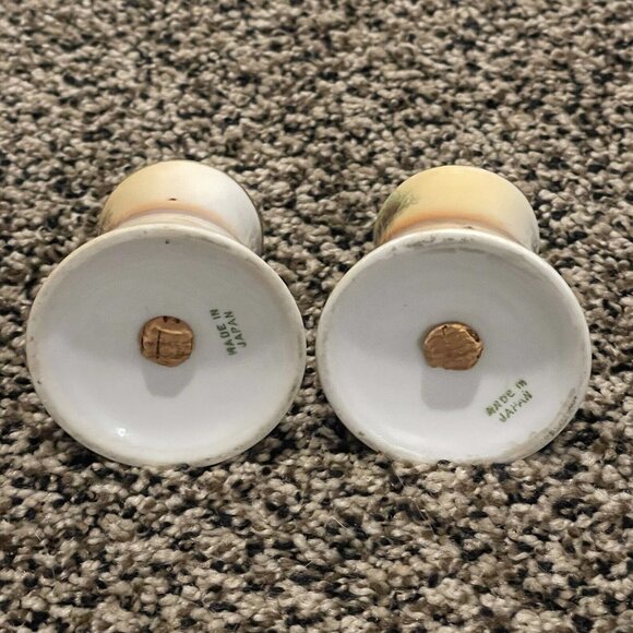 VTG Salt Pepper Shakers 3" Japan Hand Painted Nature Scenes Porcelain Multicolor - Picture 6 of 10